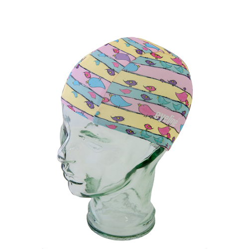 Kids CRP® & RSP® Polyester Print Swim Caps Birds EYSC258